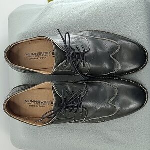 NUNN BUSH Men's Gray Oxford Shoes Leather Wingtip - Size‎ 11.5M
